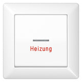 Jung AS590HWW Abdeckung volle Platte Heizung Notschalter m.Lichtl. AS alpinw.