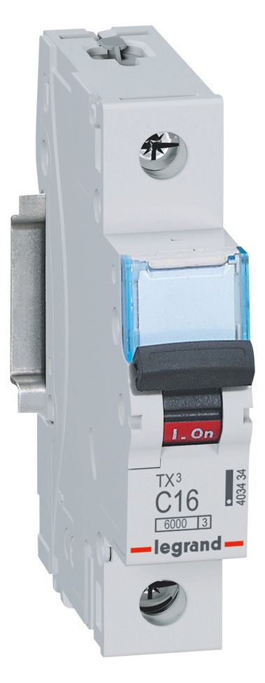 Legrand 403434 TX3 LS-Schalter C 16A 1-polig 6kA 230/400VAC 1TE