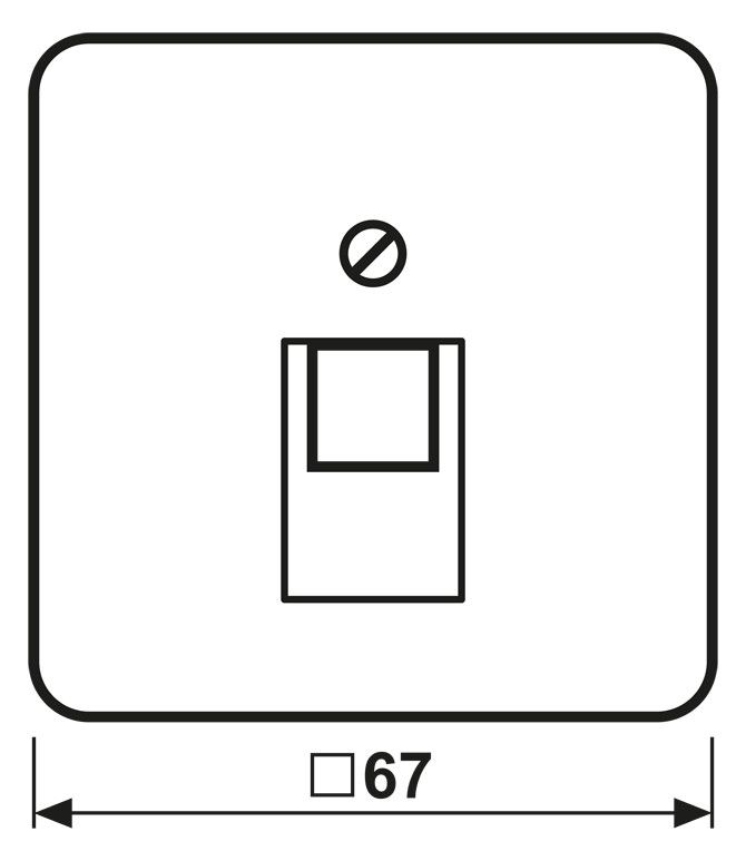 Jung 569-1UA Abdeckung f.IAE/UAE 1x8polig CD weiß