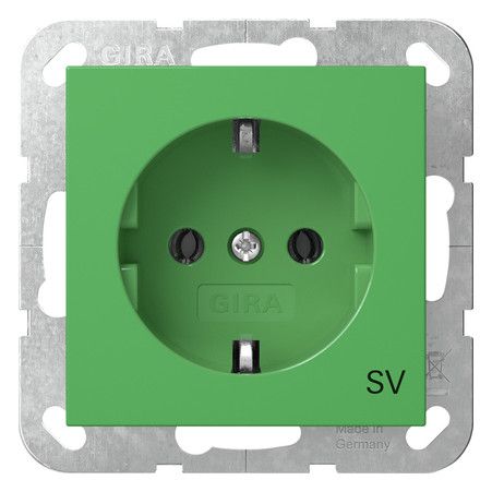 GIRA 4188107 SCHUKO-Steckdose SV System 55 Grün glänzend