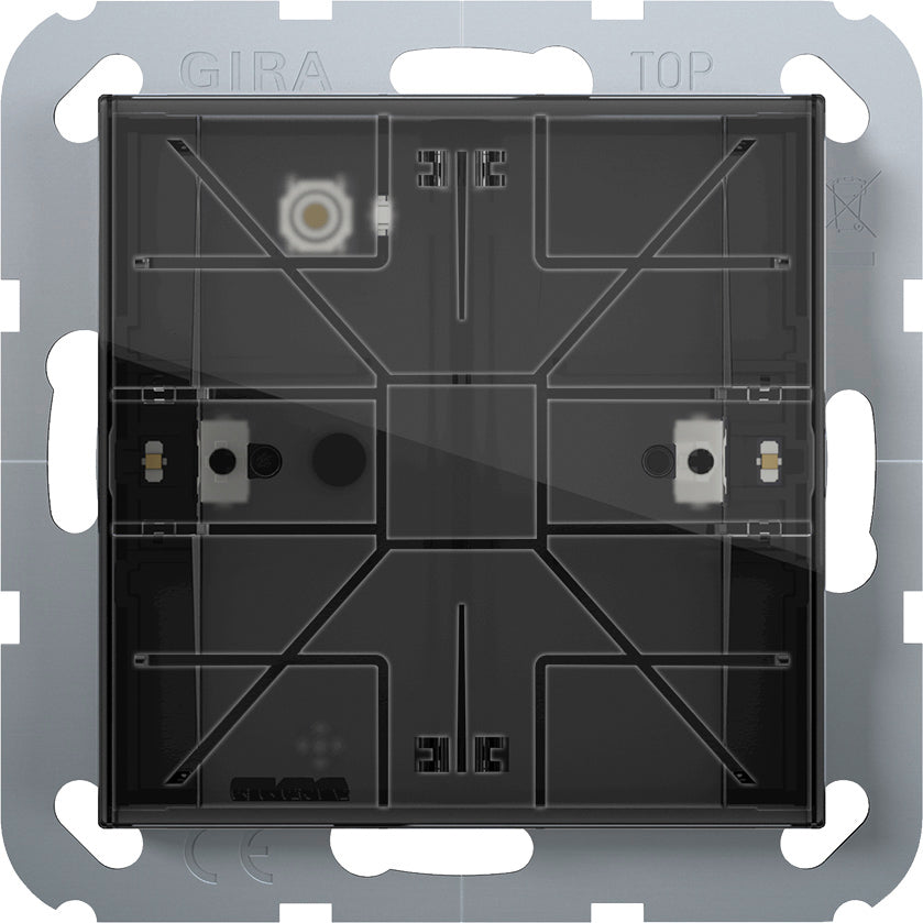 GIRA Tastsensor 4 Standard 1fach für KNX System 55, mit Inbetriebnahme-Wippe