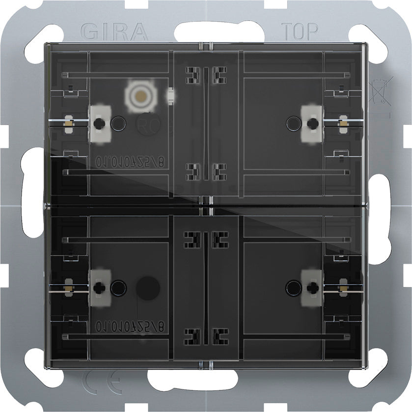 GIRA Tastsensor 4 Standard 2fach für KNX System 55, mit Inbetriebnahme-Wippe