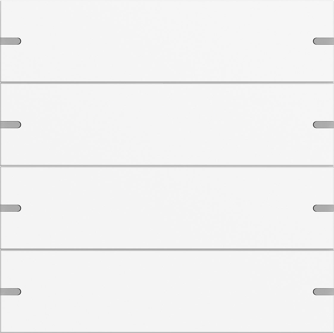 GIRA Wippenset 4fach für Tastsensor 4 Aluminium Reinweiß seidenmatt (lackiert)