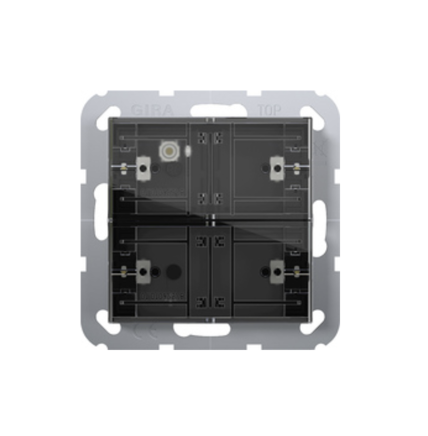 GIRA Tastsensor 4 Komfort 2fach für KNX System 55, mit Inbetriebnahme-Wippe