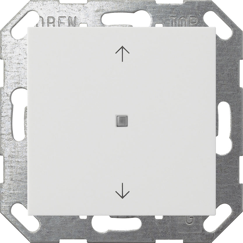 GIRA Taster mit Wippe 1fach Pfeilsymbole für Gira One und KNX System 55 in Reinweiß glänzend