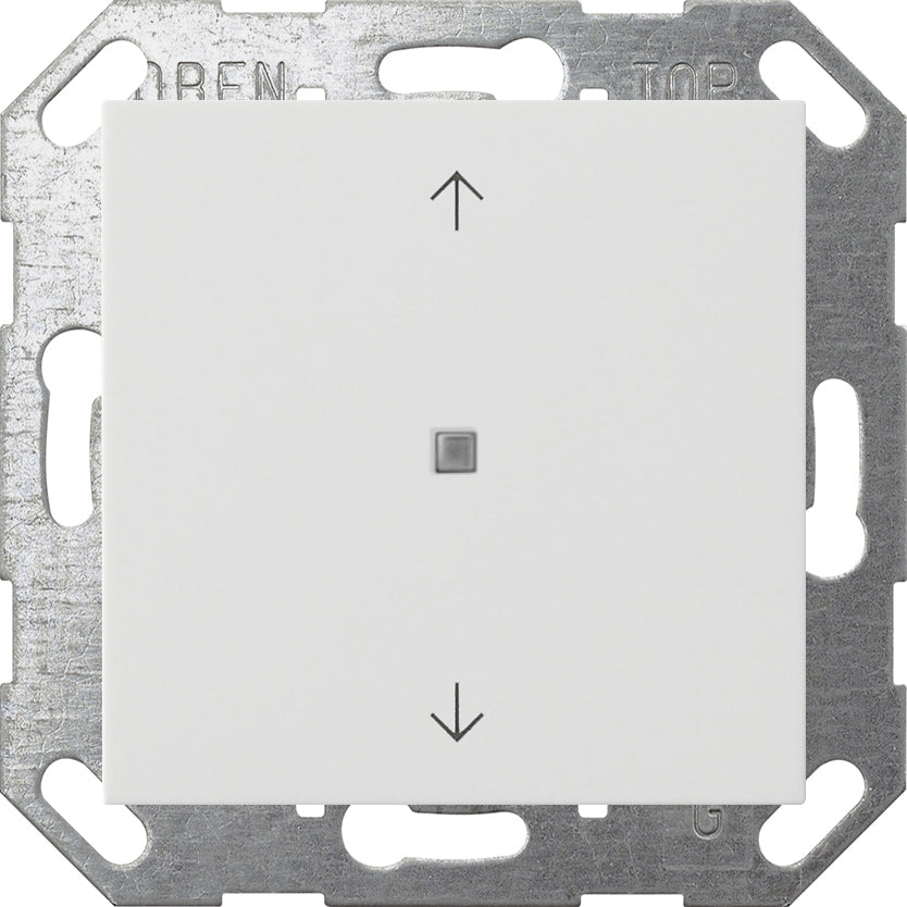 GIRA Taster mit Wippe 1fach Pfeilsymbole für Gira One und KNX System 55 in Reinweiß seidenmatt