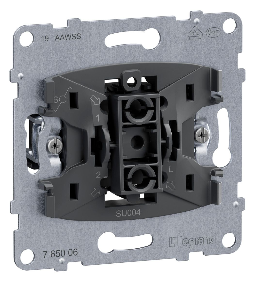 Legrand 765006 SEANO Einsatz Wechselschalter 10AX Steckklemmen