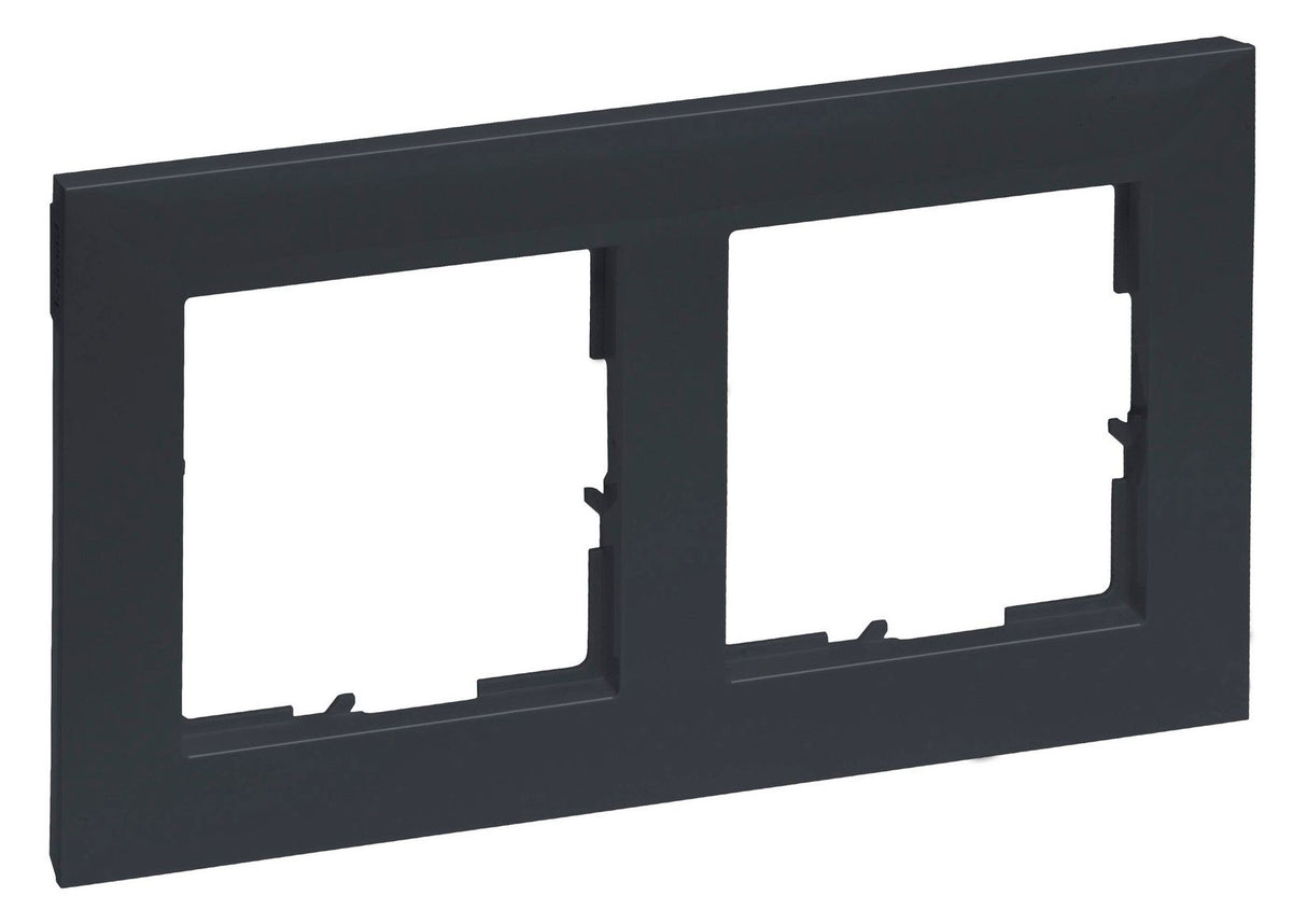 Legrand 765472 SEANO 2-fach Rahmen in der Farbausführung Anthrazit lackiert