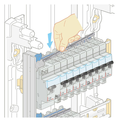 Legrand 404926 Stiftkammschiene 1-polig 13TE 16qmm schwarz/blau