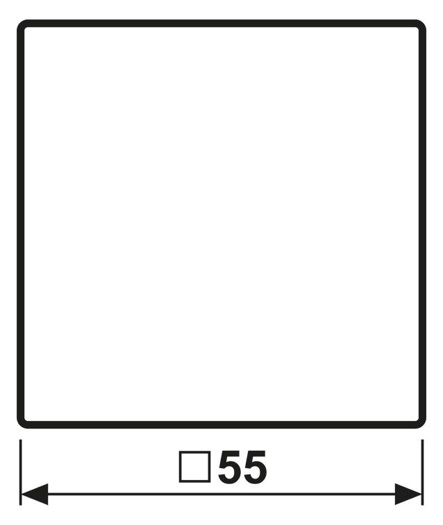 Jung A590NAGL Wippe transparent Beschriftungsfläche 50x50mm Serie A/AS