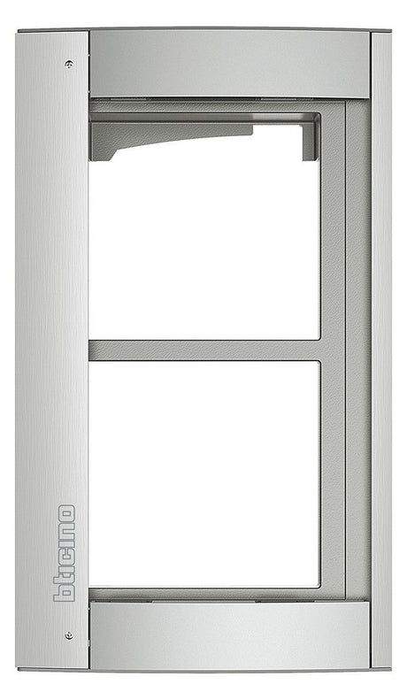BTicino 350221 Abdeckrahmen 2M m.Träger f.Türstation SFERA Aluminium Allmetal