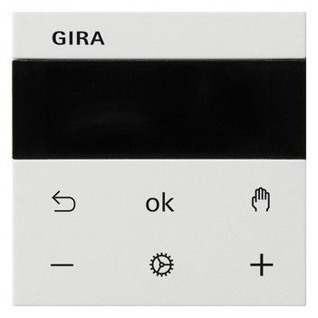 GIRA 539427 S3000 Raumtemperaturregler BT System 55 Reinweiß seidenmatt