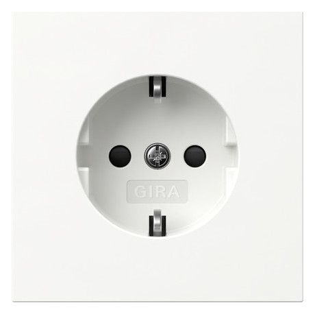 GIRA 445370 SCHUKO-Steckd.SH Flächenschalter Reinweiß