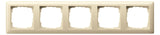 GIRA 021501 Abdeckrahmen 5fach Standard 55 Cremeweiß glänzend