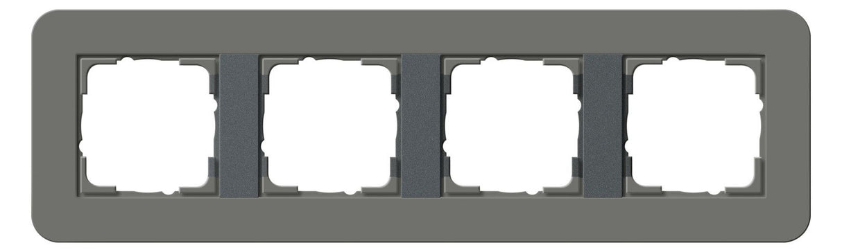 GIRA 0214423 Abdeckrahmen 4fach E3 Dunkelgrau/Anthrazit Soft-Touch