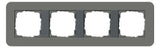 GIRA 0214423 Abdeckrahmen 4fach E3 Dunkelgrau/Anthrazit Soft-Touch