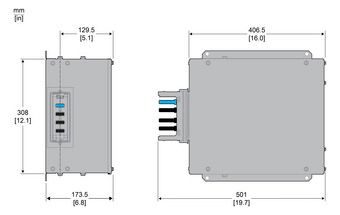 Schneider KSA250AB4 Canalis Einspeise- kasten 250A Strangende links/rechts