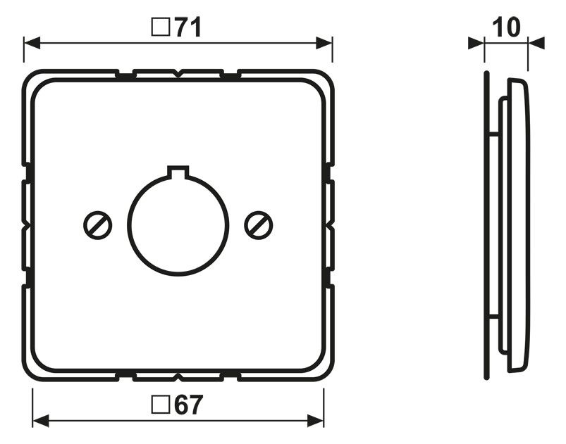 Jung CD564WW Abdeckung m.Tragring f.Befehlsgeräte 22,5mm alpinweiß