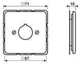 Jung CD564WW Abdeckung m.Tragring f.Befehlsgeräte 22,5mm alpinweiß