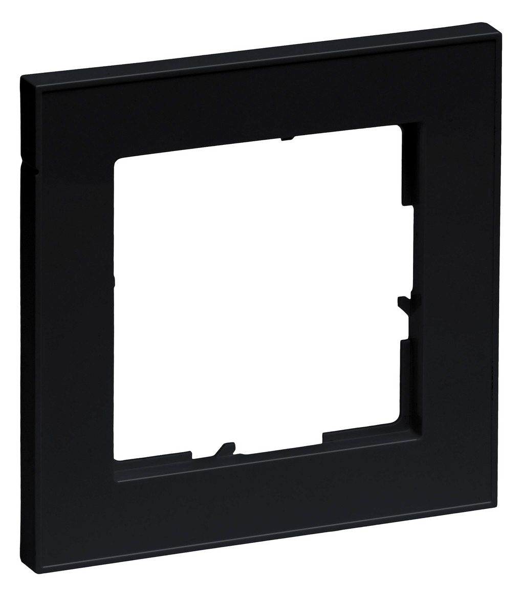 Legrand 765381 SEANO+1-fach Rahmen in der Farbausführung Schwarz lackiert