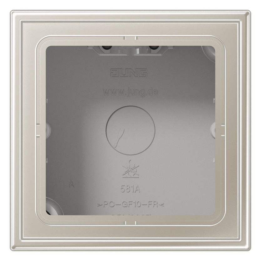 Jung ES2581A-L Aufputz-Kappe 1fach m.Rahmen LS Edelstahl