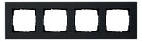 GIRA 0214095 Abdeckrahmen 4fach flach E2 Schwarz matt