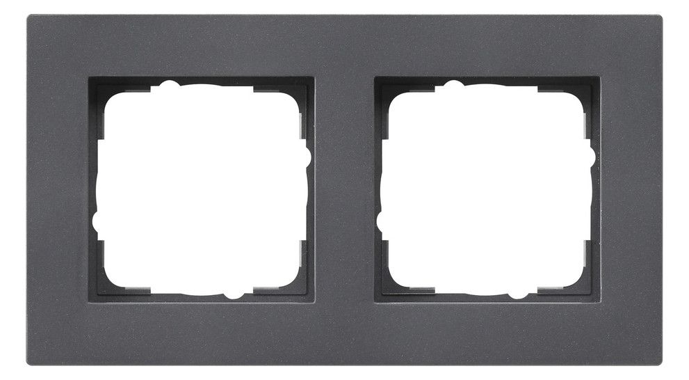 GIRA 0212235 Abdeckrahmen 2fach flach E2 Anthrazit