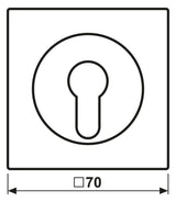 Jung ES2928 Abdeckung f.Schlüsselschalter LS Edelstahl