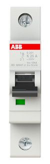 ABB S201-K25 Sicherungsautomat K-Char., 6 kA, 25A, 1P