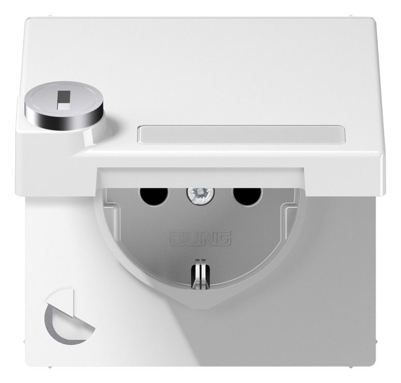 Jung LS 1520 NAKLSL WW SCHUKO-Steckdose 16A 250V Berührungs.- schutz Klappd.SF