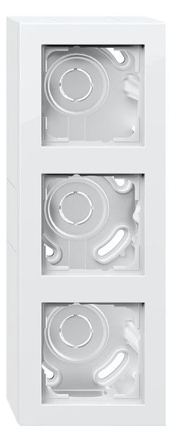 GIRA 106329 AP-Gehäuse 3fach+Rahmen E2 Reinweiß glänzend