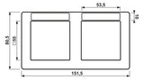 Jung AS5820BFINAWW Rahmen 2fach Fenster Schildträger waagerecht bruchs. AS alpin