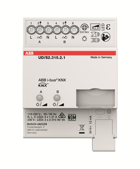 ABB UD/S2.315.2.1 LED-Dimmer 2x315 W/VA 1/2 fach