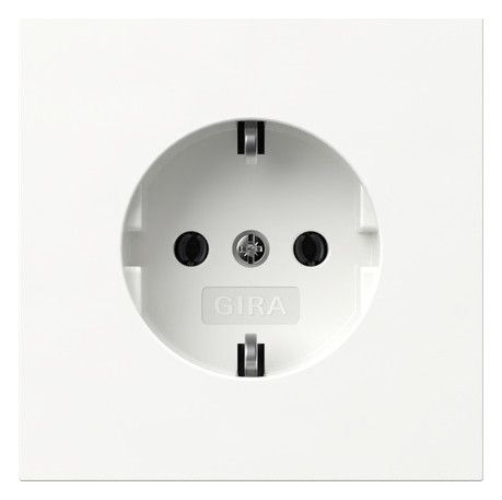 GIRA 418870 SCHUKO-Steckdose Flächenschalter Reinweiß
