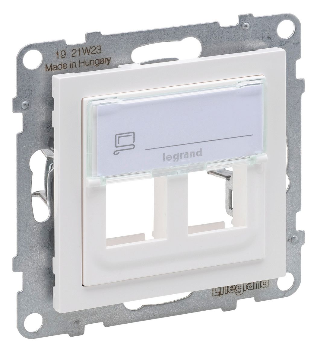 Legrand 765602 SEANO 2-fach Adapter f.Key-Stone Datendosen Ultraweiß