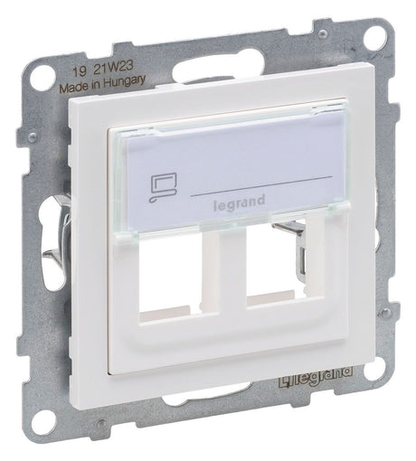 Legrand 765602 SEANO 2-fach Adapter f.Key-Stone Datendosen Ultraweiß