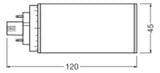 Ledvance DULUX LED T/E HF&AC MAINS V 7W 830 GX24Q-2 720lm Ersatz f.KLLni 4p EVG