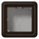 Jung CD581ABR Aufputz-Kappe 1fach m.Rahmen braun