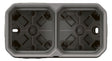 Legrand 069672L Plexo New 2-fach Gehäuse horizontal u.vertikal in der Grau