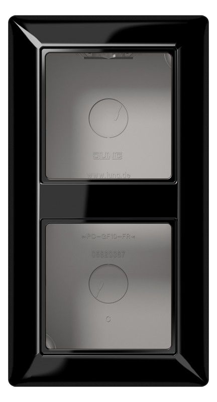Jung AS582ASW Aufputz-Kappe 2fach m.Rahmen Serie A schwarz