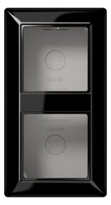 Jung AS582ASW Aufputz-Kappe 2fach m.Rahmen Serie A schwarz