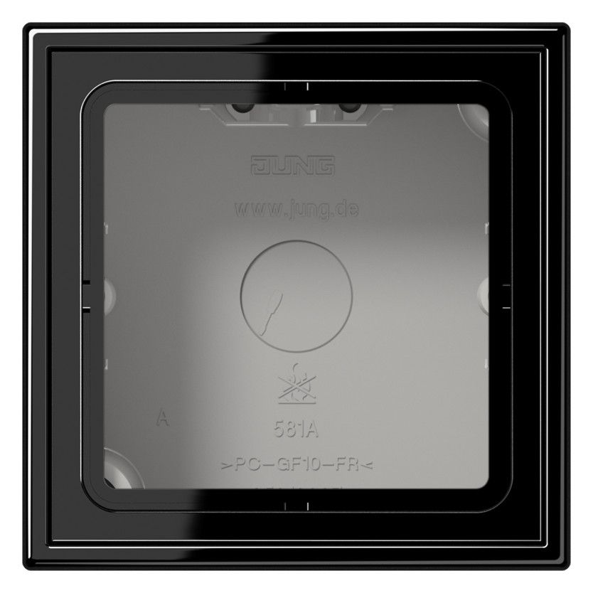 Jung LS581ASW Aufputz-Kappe 1fach m.Rahmen schwarz