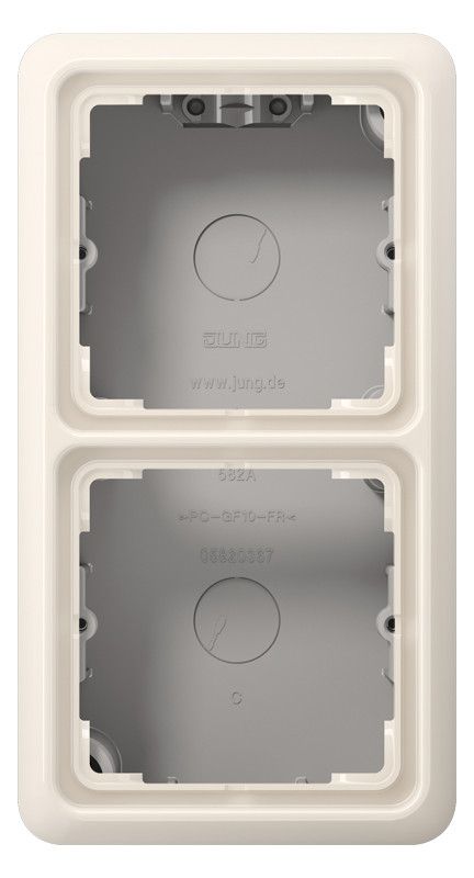 Jung CD582AW Aufputz-Kappe 2fach m.Rahmen weiß