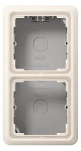 Jung CD582AW Aufputz-Kappe 2fach m.Rahmen weiß