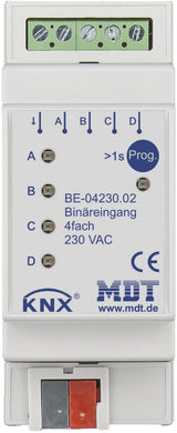 MDT BE-04230.02 Binäreingang 4fach 2TE REG 230VAC