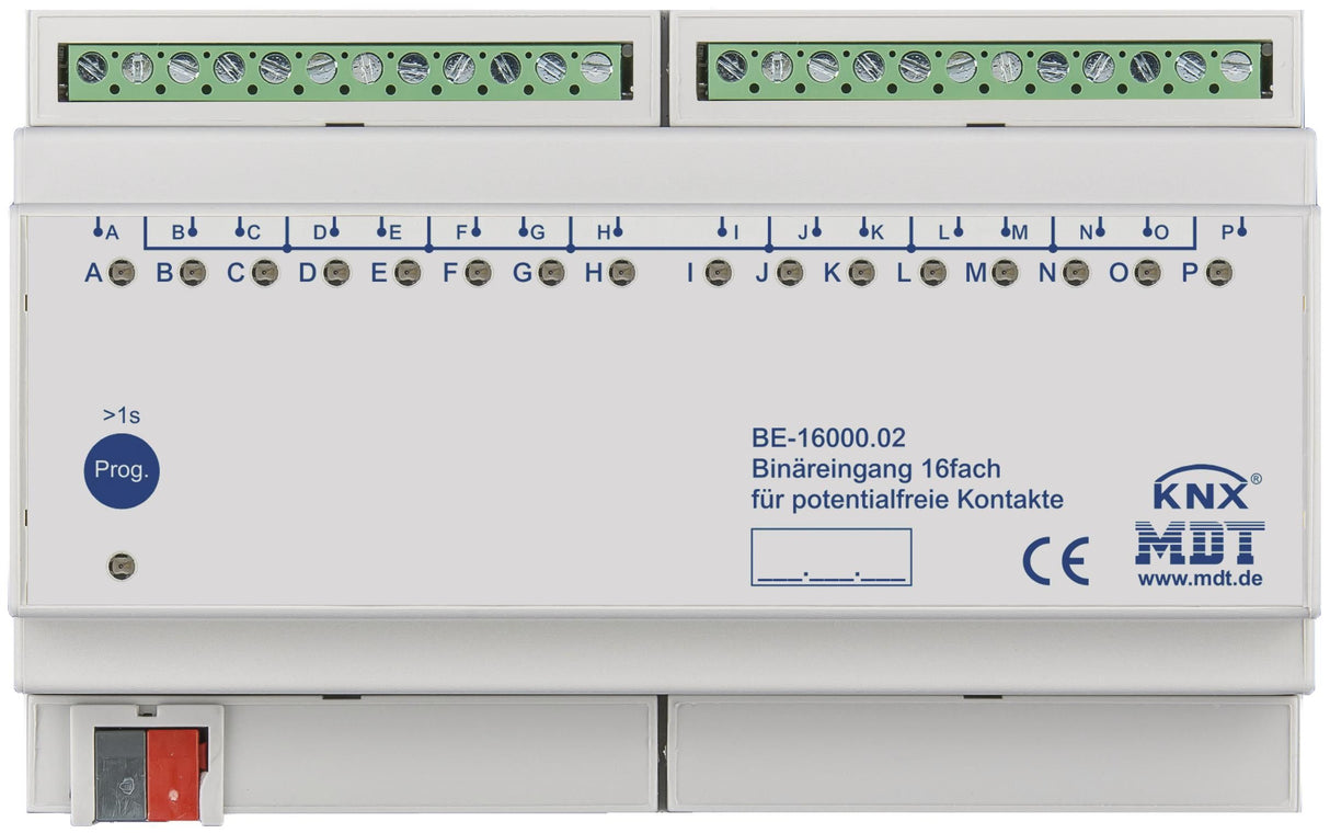 MDT BE-16000.02 Binäreingang 16fach 8TE REG potentialfrei