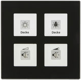 MDT BE-GT04S.01 Glastaster Plus 4fach Schwarz