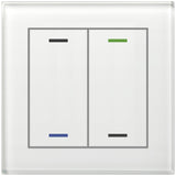 MDT BE-GTL2TW.01 Glastaster II Light 2fach RGBW Temp.sensor Weiß Neutral