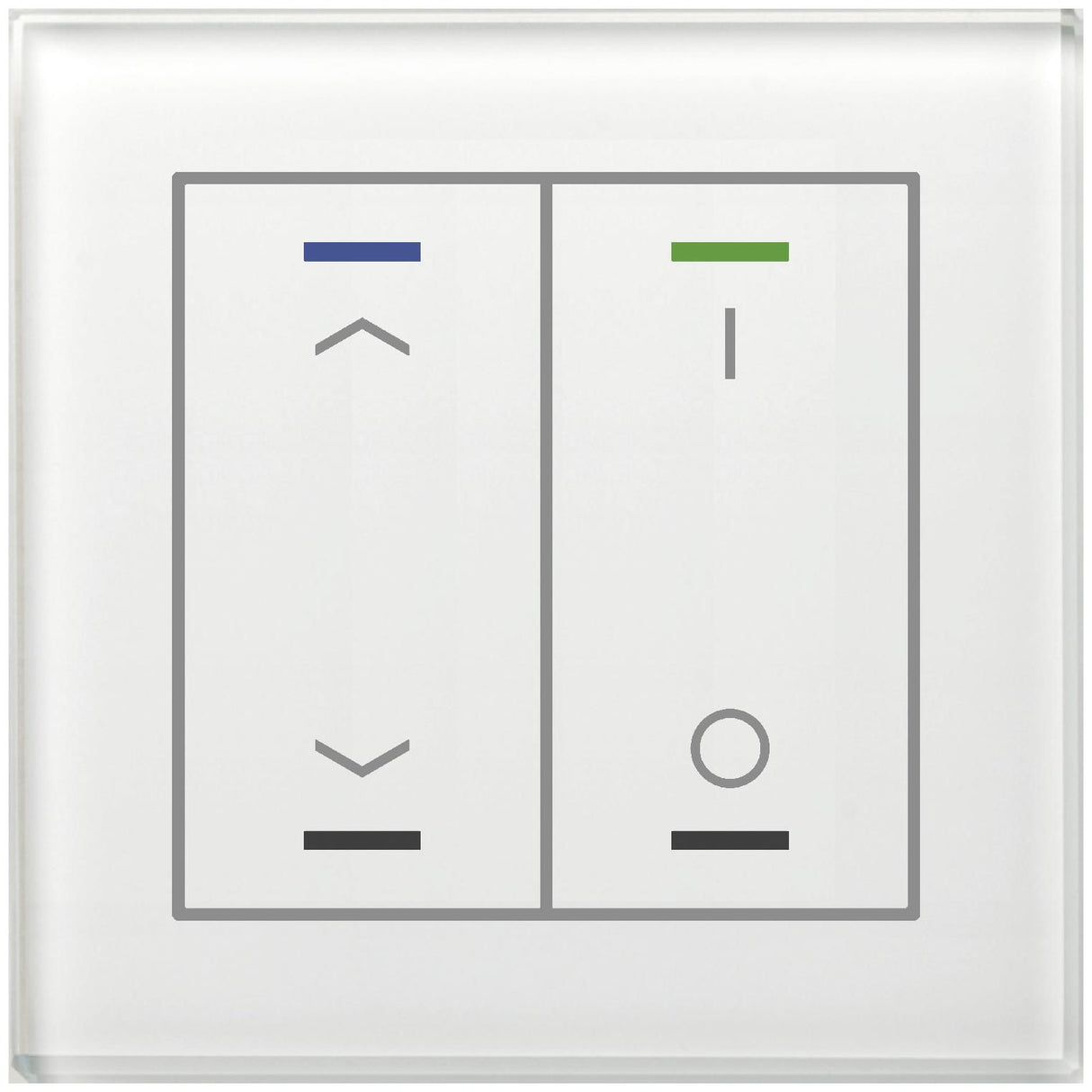MDT BE-GTL2TW.C1 Glastaster II Light 2fach RGBW Temp. Weiß Jal./Schalten