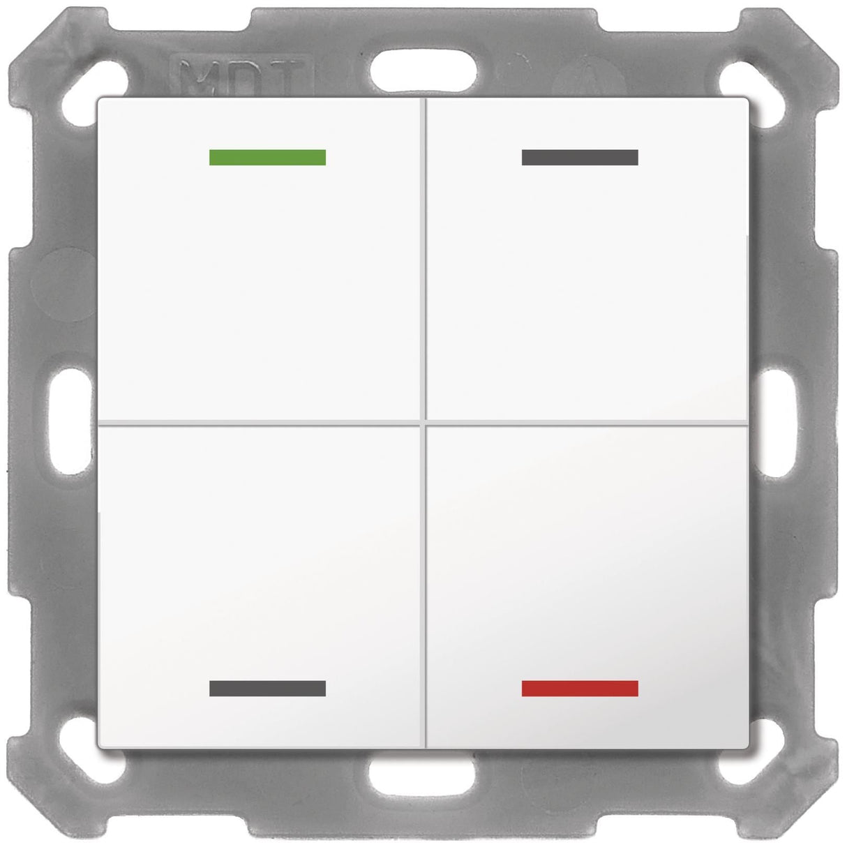MDT BE-TAL55T4.01 Taster Light 55 4fach RGBW Temp. Reinweiß glänzend Neutral
